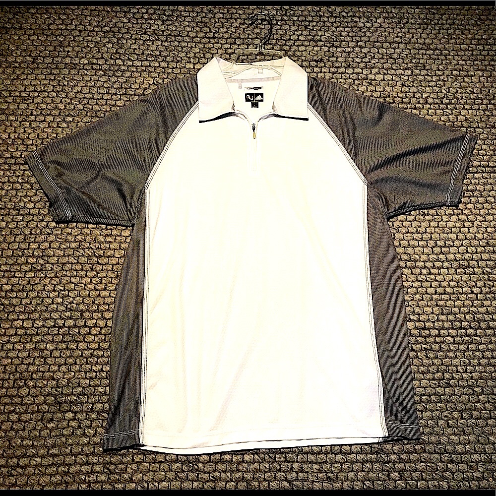 adidas 2008 ClimaCool Zip Polo 100% Polyester L